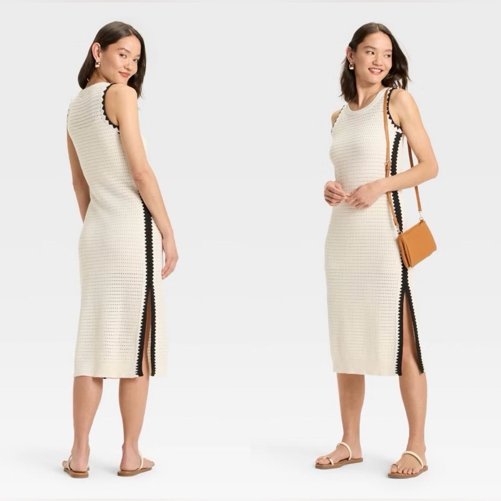 UNIVERSAL THREAD Women's Openwork Midi Sweater Dr… - image 12